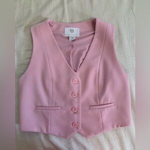 House of Harlow light pink cropped vest top